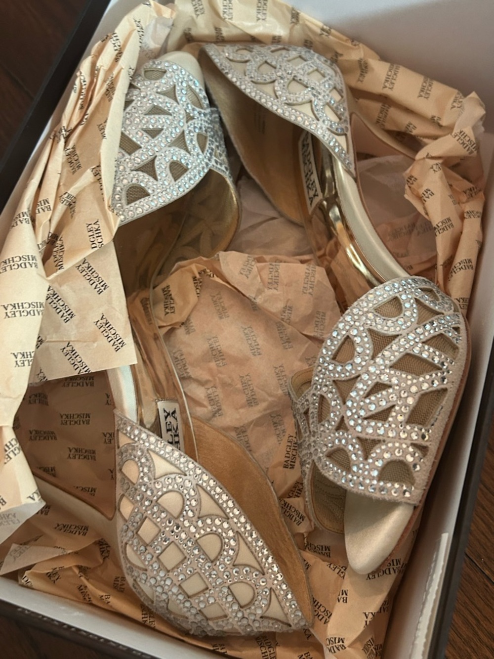 Badgley Mischka Harris Peep Toe d'Orsay Pumps Size 9
